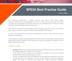 COVID-19: BPESA BEST PRACTICE GUIDE 19 MARCH 2020